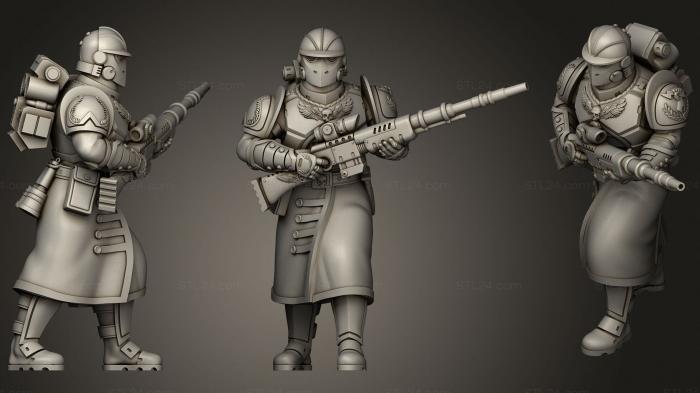 Military figurines (Si Fi army 12 army, STKW_1805) 3D models for cnc