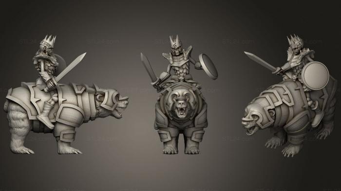 Military figurines (Skeleton princes on war, STKW_1812) 3D models for cnc