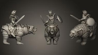 Military figurines Skeleton princes on war 3d model