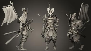 Military figurines Skeleton Warrior 2 3d model