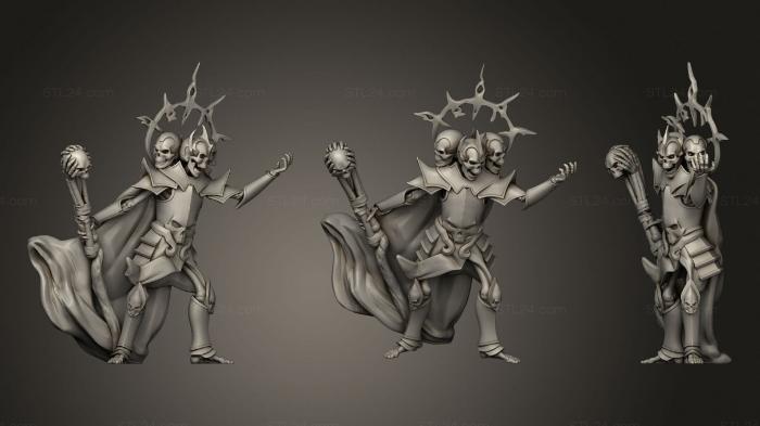 Military figurines (Skull Lord Tabletop Miniature, STKW_1817) 3D models for cnc