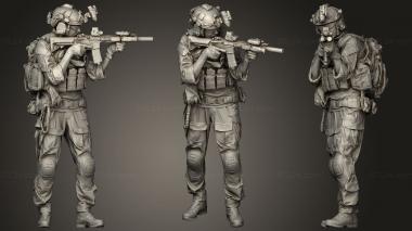 Military figurines Soldier 07 3d model