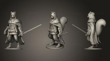 Military figurines squirrel rogue 3d model