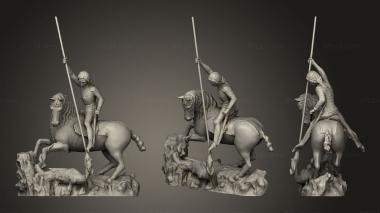 Military figurines st george slaying the dragon 1 repaired 1 3d model