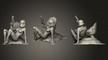 Military figurines star wars scene 3d model