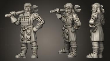 Military figurines Steampunk mechanic 3d model