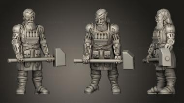 Military figurines Steampunk smith 3d model