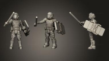 Military figurines street Cop03 3d model