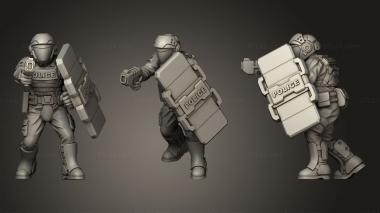 Military figurines street Cop04 3d model