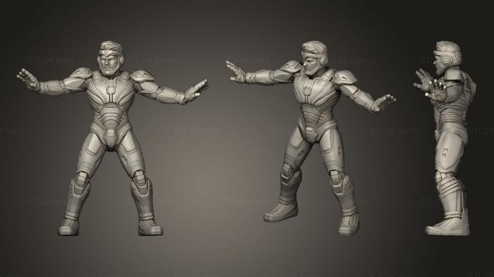 Military figurines (Superior Iron Man B, STKW_1911) 3D models for cnc