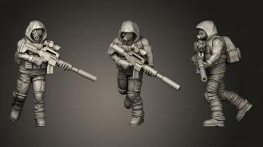 Military figurines Survivor 01 3d model
