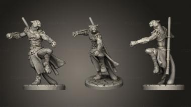 Military figurines Tabaxi Monk 3d model