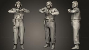 Military figurines tank crew ww2 russia 4 3d model