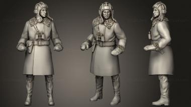 Military figurines tank crew ww2 russia 11 3d model