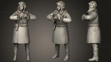 Military figurines tank crew ww2 russia 31 3d model
