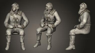Military figurines tank crew ww2 russia 51 3d model