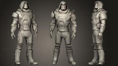 Military figurines Taskmaster marvel io guard 3d model