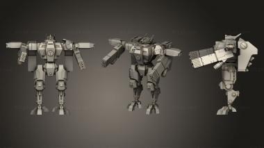 Military figurines Tau Crisis Suit 3d model