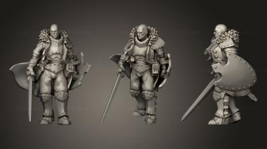 Military figurines The Captain 3d model
