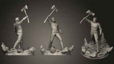 Military figurines Thor w Stormbreaker 3d model
