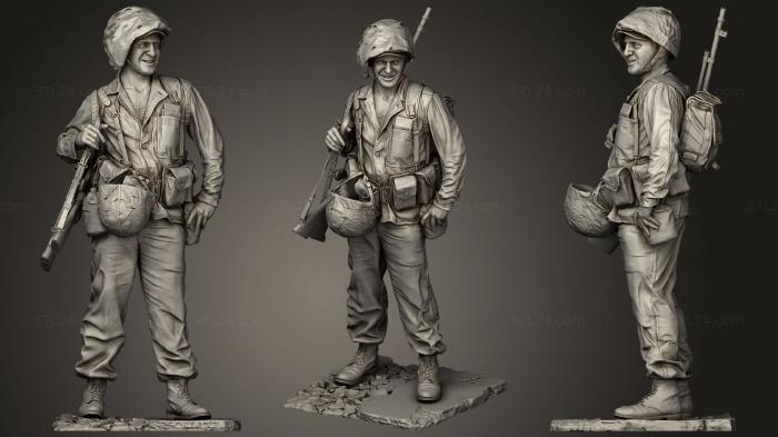 Military figurines (Us Marine 1945 Okinawa, STKW_2010) 3D models for cnc