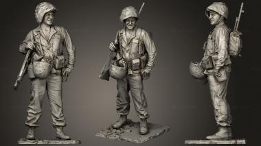 Military figurines Us Marine 1945 Okinawa 3d model