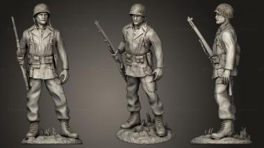 Military figurines US Marine Standing 3d model