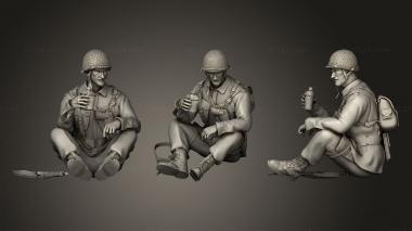 Military figurines usa soldiers ww2 2 3d model
