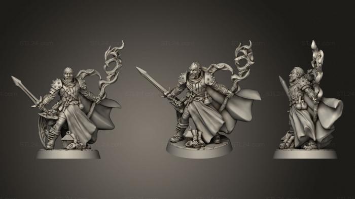 Military figurines (Wappellious Spellbrush (repaired) whitbase v2, STKW_2038) 3D models for cnc