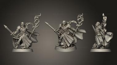 Military figurines Wappellious Spellbrush (repaired) whitbase v2 3d model