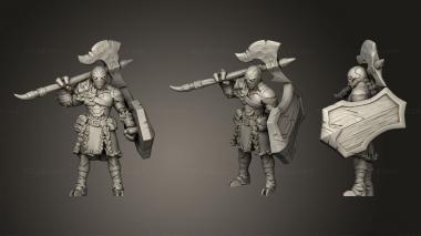 Military figurines Warforged Barbarian Miniature 3d model