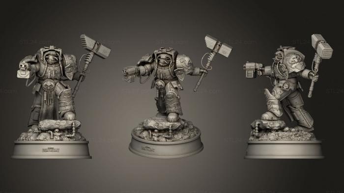 Military figurines (Warhammer Librarian, STKW_2044) 3D models for cnc