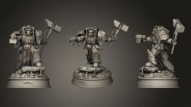 Military figurines Warhammer Librarian 3d model