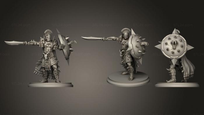 Military figurines (warior jason, STKW_2045) 3D models for cnc