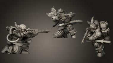 Military figurines Warrior 3 456 3d model