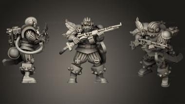 Military figurines Warrior 4 456 3d model