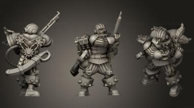 Military figurines warrior 6 3d model