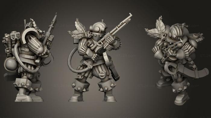 Military figurines (Warrior 8, STKW_2055) 3D models for cnc