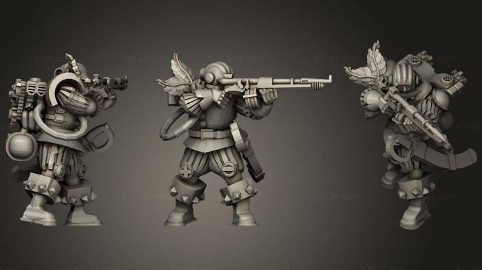 Military figurines (Warrior 10, STKW_2057) 3D models for cnc