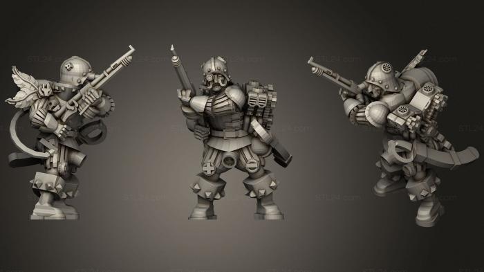 Military figurines (warrior 11, STKW_2058) 3D models for cnc