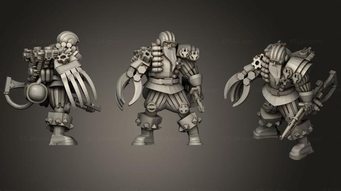 Military figurines (warrior 13, STKW_2059) 3D models for cnc