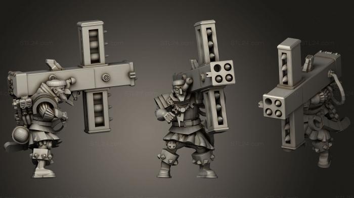 Military figurines (warrior 15, STKW_2060) 3D models for cnc