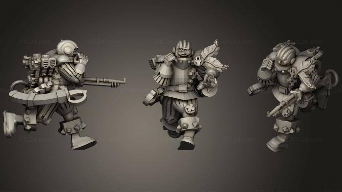 Military figurines (warrior 16, STKW_2061) 3D models for cnc
