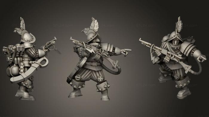 Military figurines (warrior 19, STKW_2063) 3D models for cnc