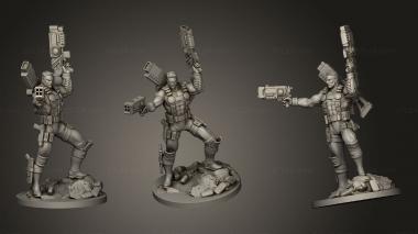 Military figurines Xman cable 3d model
