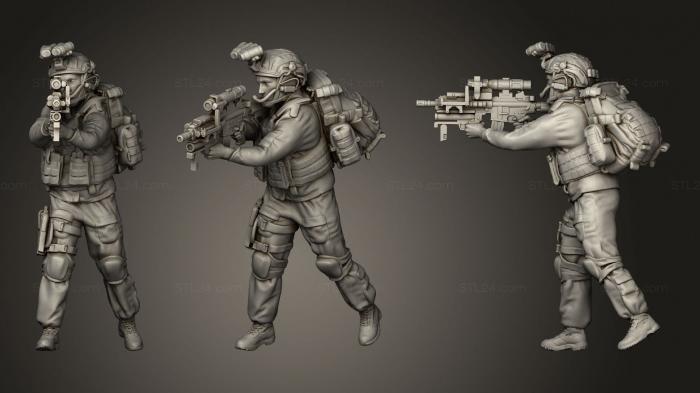 Military figurines (Y CW 3101 1000 Soldier 1, STKW_2104) 3D models for cnc