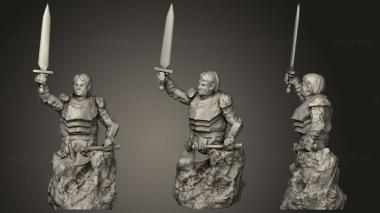 Military figurines 28Mm Unfinished Knight Statue 3d model
