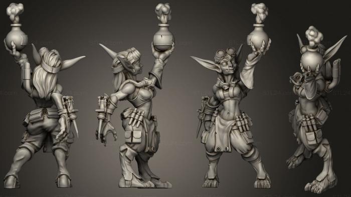 Military figurines (Alchemist Female Goblin, STKW_2137) 3D models for cnc