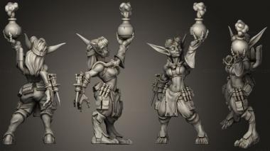 Military figurines Alchemist Female Goblin 3d model