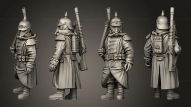Military figurines A military man with a gun 04 3d model